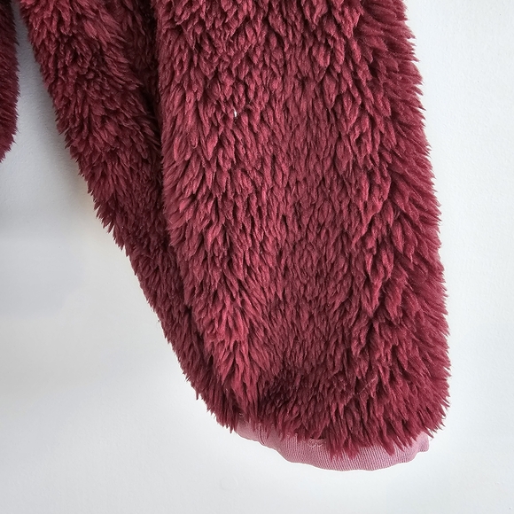 NIKE SPORTSWEAR PLUSH FAUX FUR HOODIE Women's Small Fuschia Pink Pocket SOFT - Picture 4 of 11